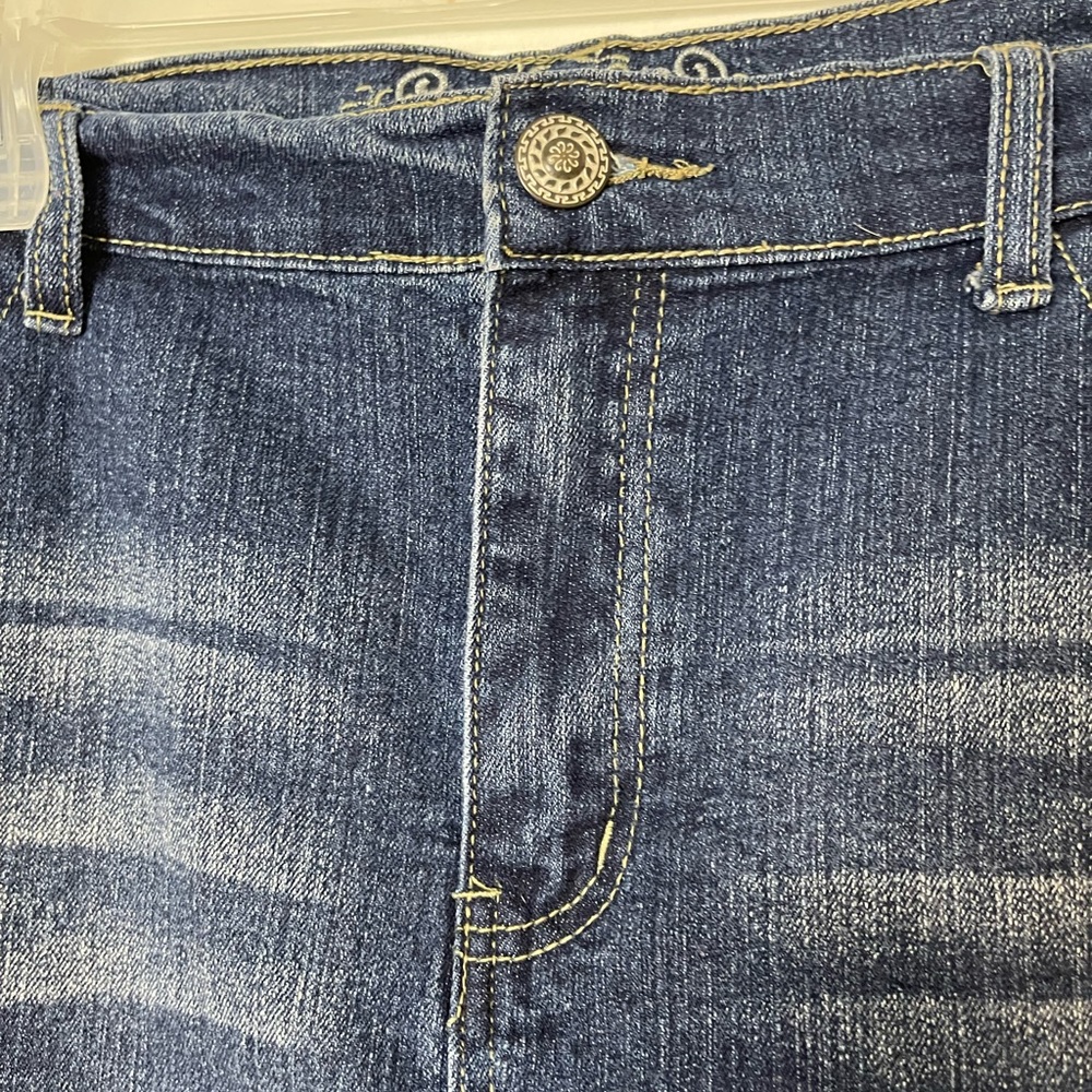 Nofuse Womens Jean Skirt Raw Hem Pluse Size 22 - Picture 2 of 7